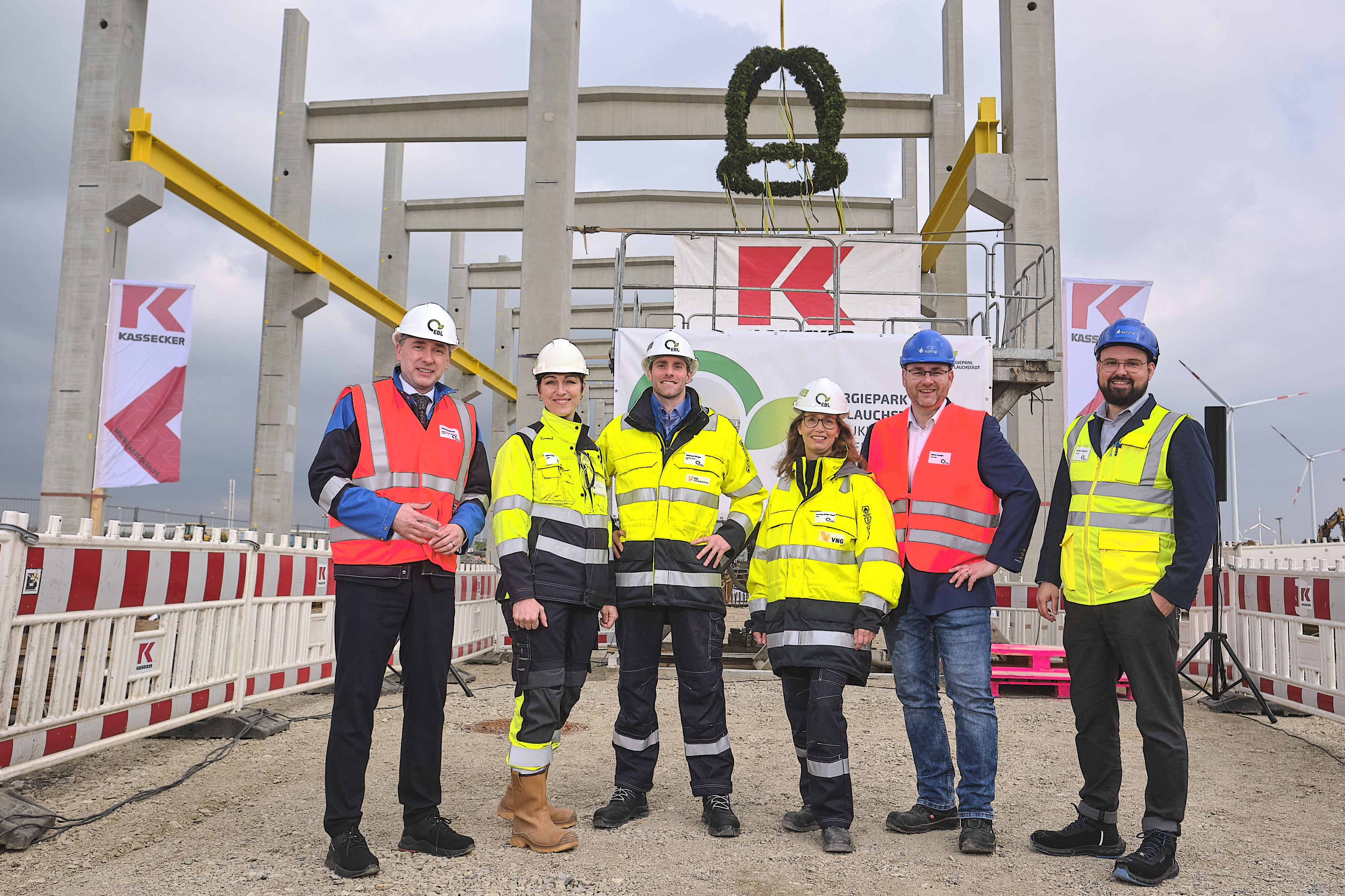 Richtfest auf dem Gelände des Energiepark Bad Lauchstädt Richtfest auf dem Gelände des Energiepark Bad Lauchstädt